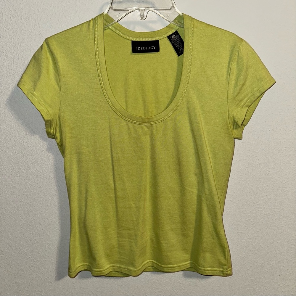 Ideology Women's Short Sleeve Lime Tee XS